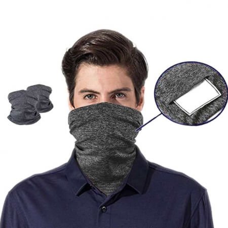 Black Charcoal Neck Gaiter