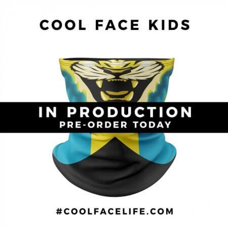 Kids Size – Bahamas Flag Face Bandana