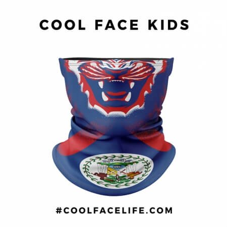Kid Size - Belize Flag Face Bandana