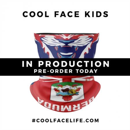 Kids Size – Bermuda Flag Face Bandana