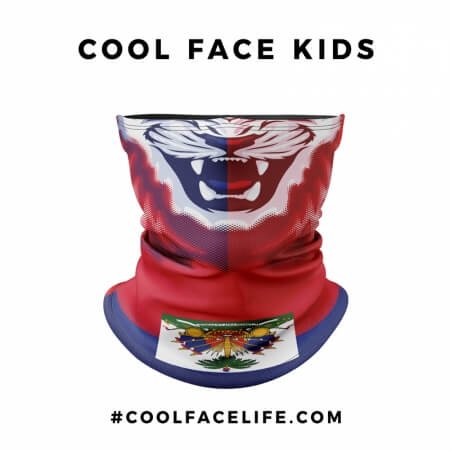 Kid Size - Haitian Flag Face Bandana
